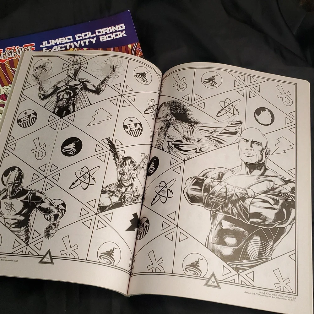 Black Adam & Yu-Gi-Oh! Coloring and Activity‎ Book Set